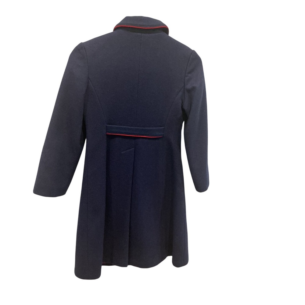 Vintage Rothschild Girls Peacoat Wool Coat 6 Sailor Navy Blue Military Classic - Picture 4 of 13